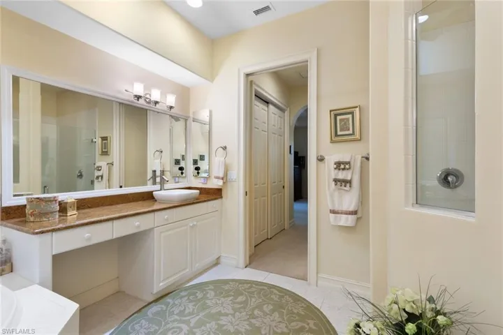 Relax in your large soaking tub