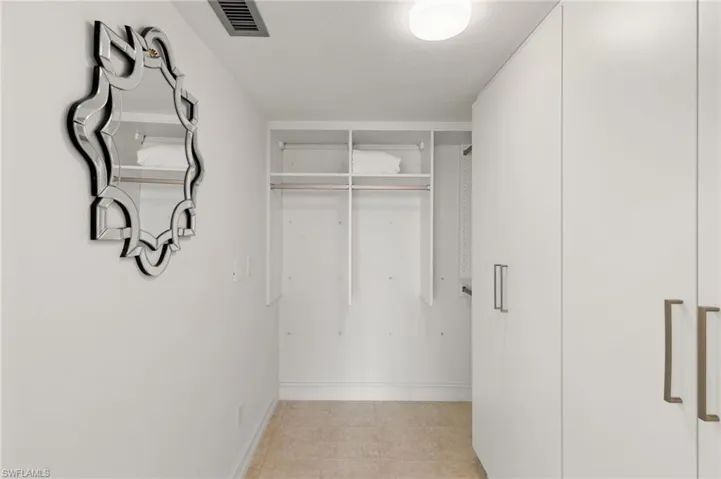 Walk-in closet with built-ins
