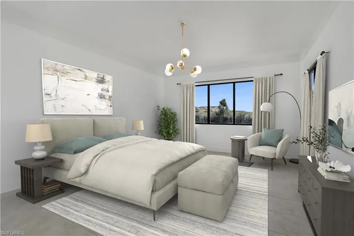 Virtually styled Master Bedroom