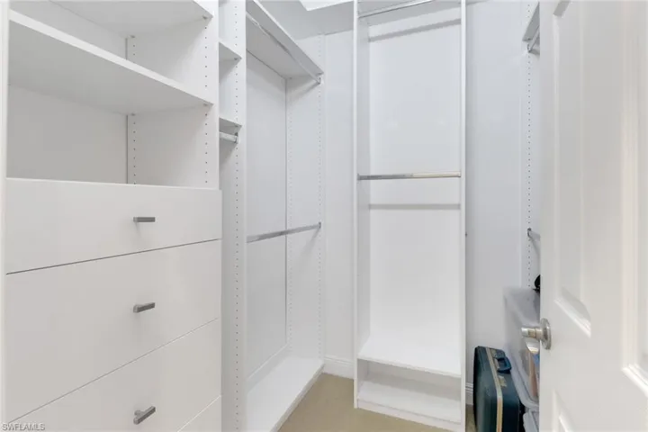 One of two walk-in closets
