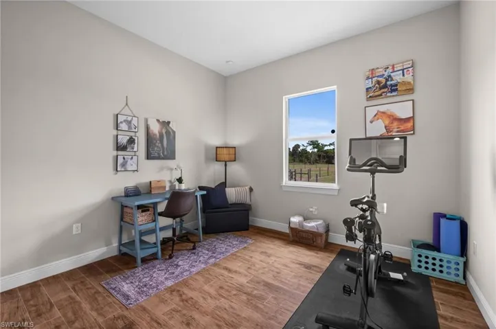 bedroom #3 being used as office/exercise room