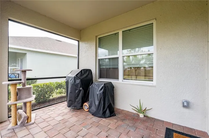 View of Screened Lanai with paver patio