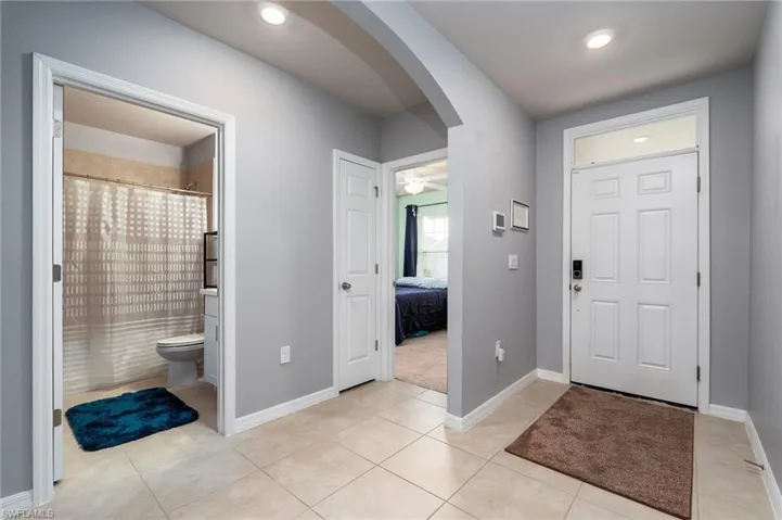 Recessed lighting and gallery wall to showcase your artwork or family photos