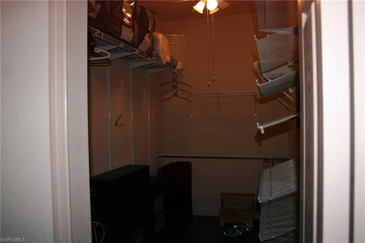 View of walk in closet