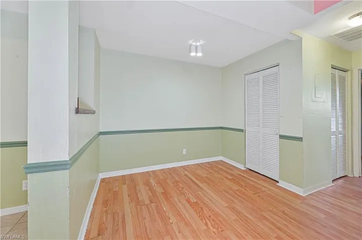 Spare room featuring light hardwood / wood-style flooring