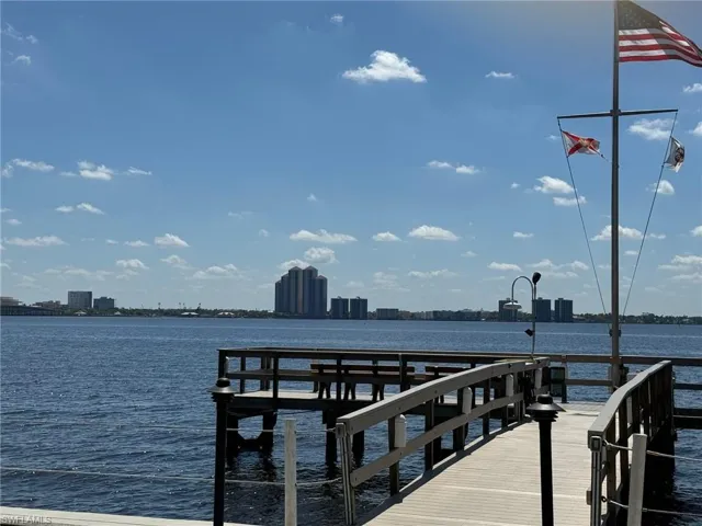 Composite pier with water and electric