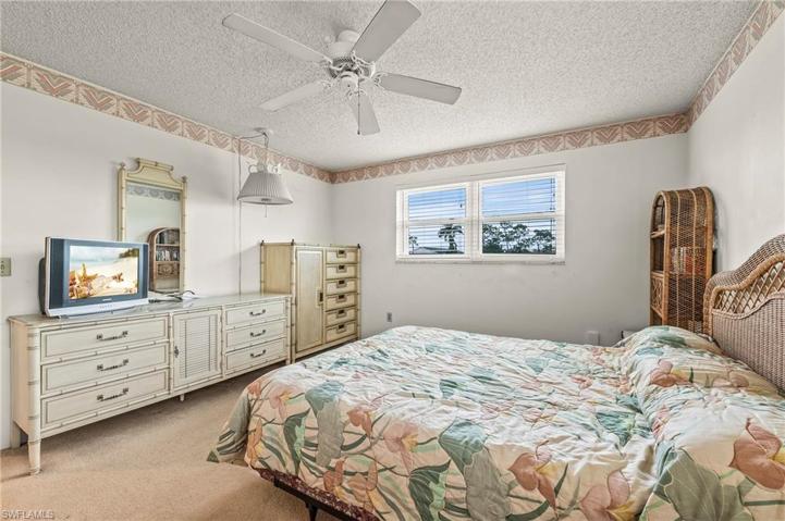 The master bedroom is spacious, features a walk in closet and bathroom.