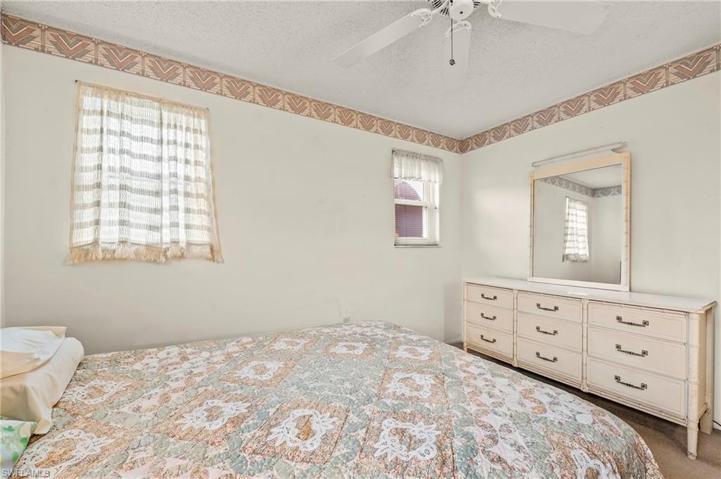 Nice and bright, the guest bedroom also features extra impact windows.