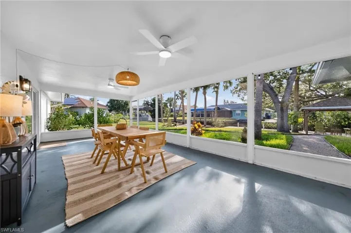Oversized lanai overlooking the gulf access canal and expansive lawn. New sod in many areas along with a new pathway leading to your Gazebo and dock area.