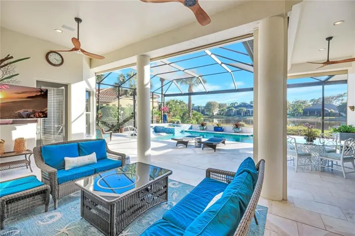 So much covered lanai space to enjoy your stunning lake view from