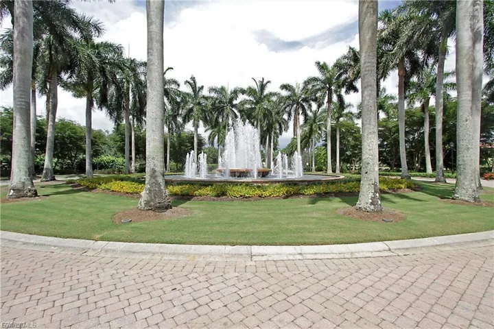 Surrounding community with a patio area