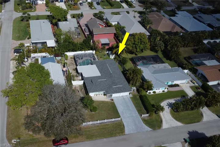 Aerial view of property's location