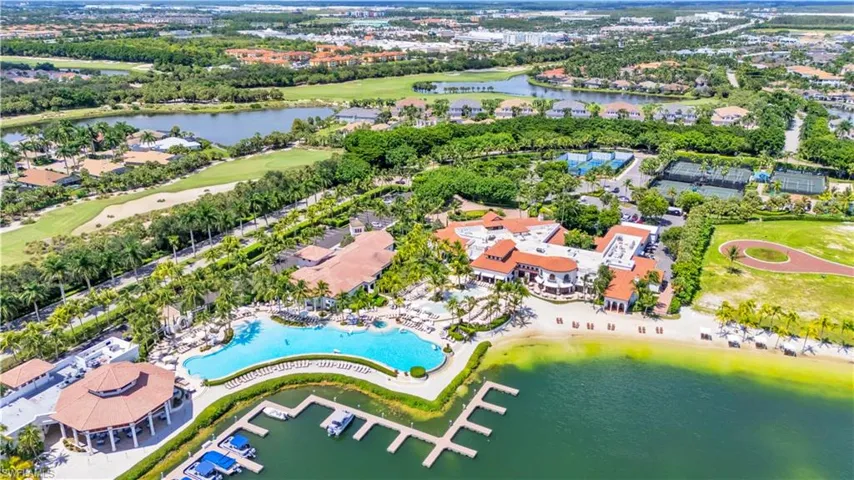 Aerial view of Miromar Lakes amenities