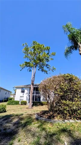 Rear view of house with a lawn