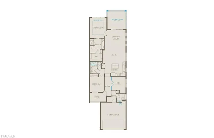 Floor plan configured with selected options