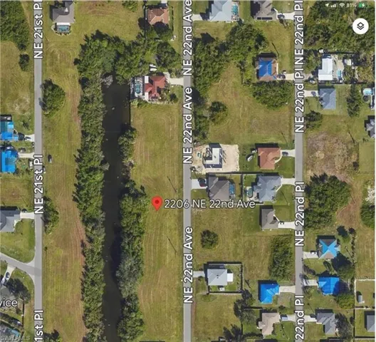 Map / location with property parcel outlined