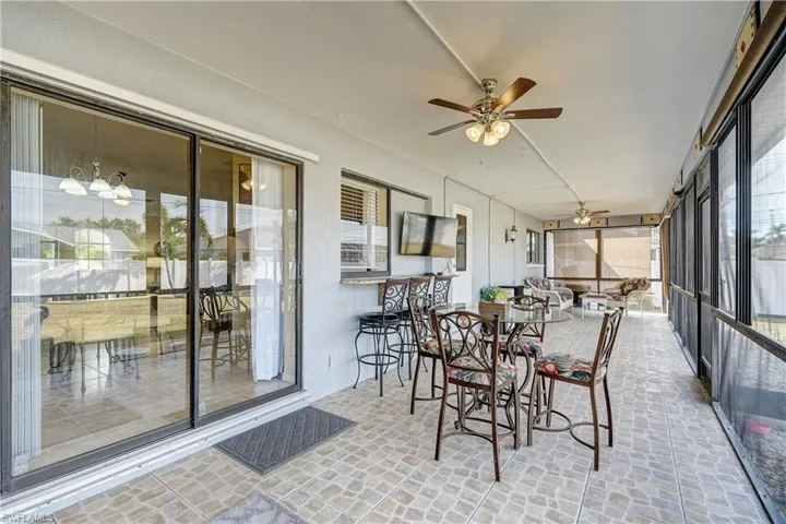 The MASSIVE 42' long lanai is the best way to enjoy our beautiful SWFL weather