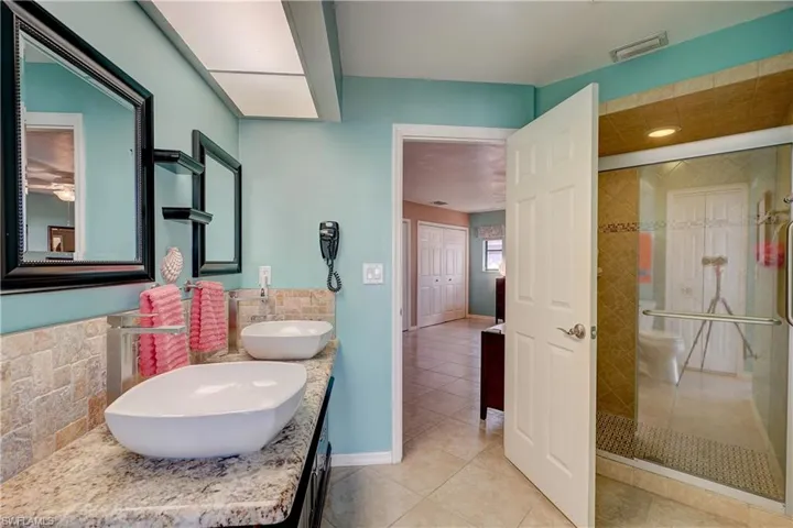 An easy access stand-up shower for the utmost convenience & safety