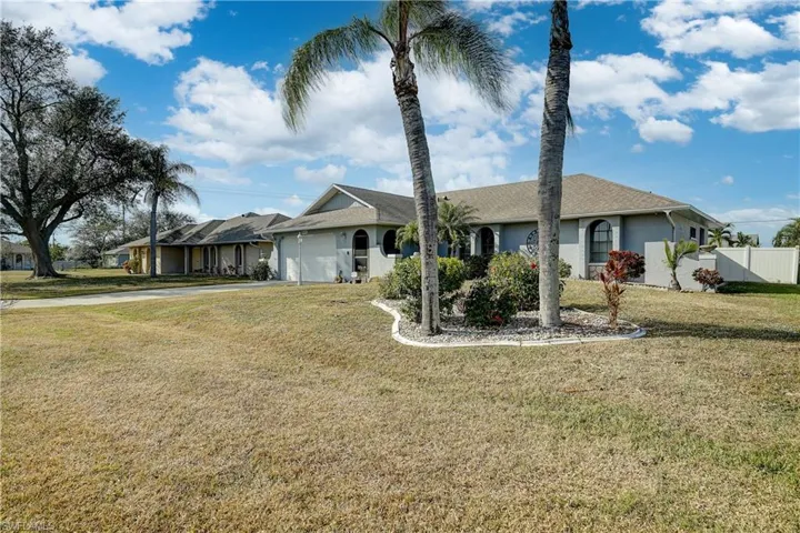 A large front yard as well as the backyard