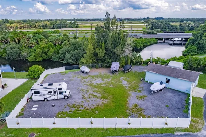 Drone / aerial view featuring community storage area