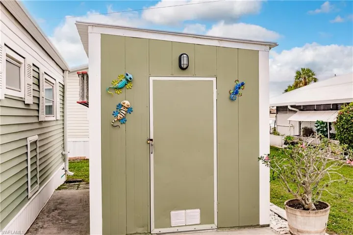 Shed and laundry area