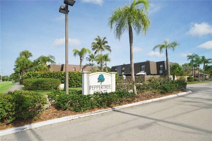 Signage for overall PEPPERTREE POINTE community at one of three entrances.