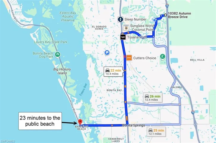 Time to Bonita Beach Park
