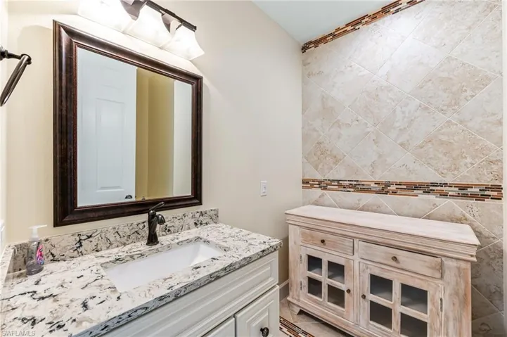 Bathroom featuring vanity