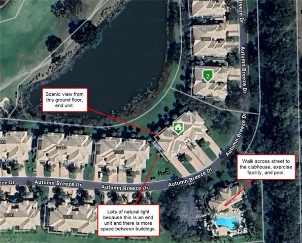 Aerial map of property and surrounding area