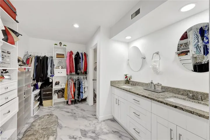 Primary bathroom & closet