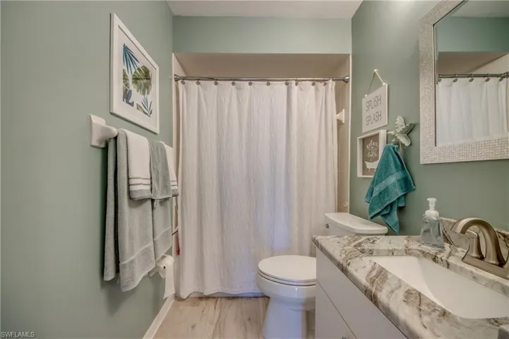Guest Bath with new commode.