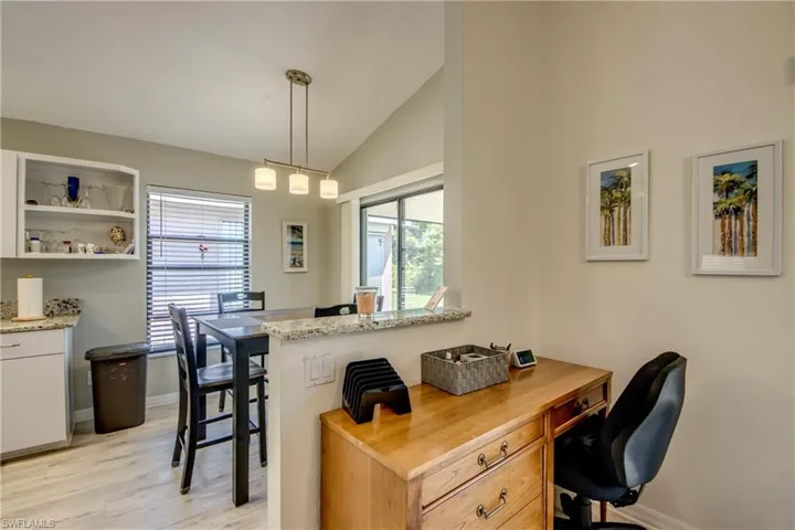 Looking to kitchen.