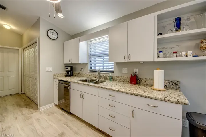 Sink wall with LG Dishwasher.
