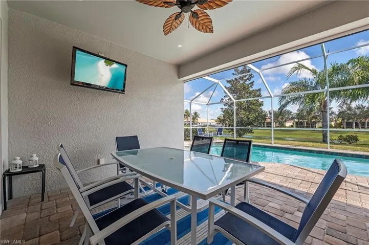 28196 Jewel Fish Ln Bonita Springs FL 34135 - Lanai with permanent storm protection