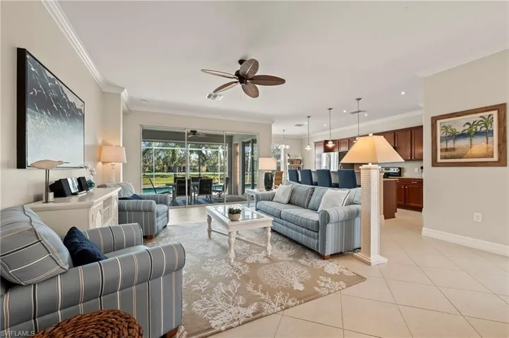 28196 Jewel Fish Ln Bonita Springs FL 34135 - Living Area with tile on the diagonal