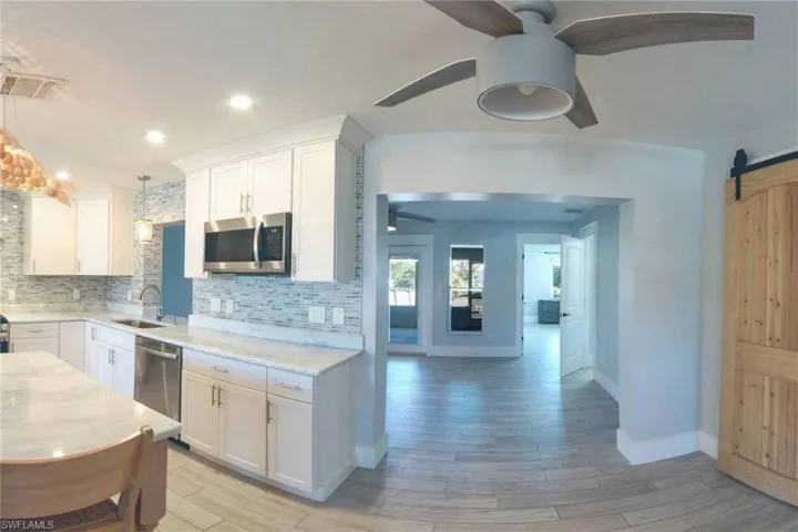 Kitchen into Living Room