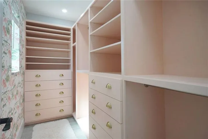 View of walk in closet