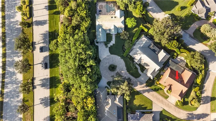 Aerial view of property's location