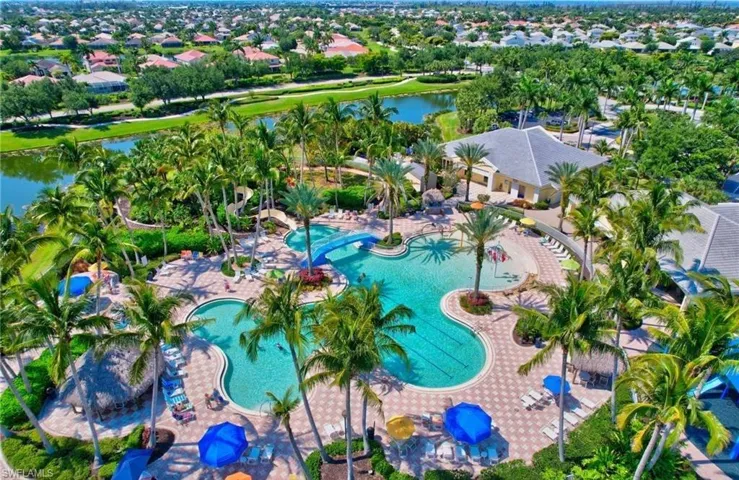 Aerial view of the community pool.