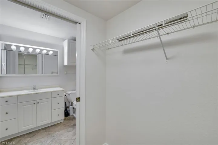Walk in closet with sink