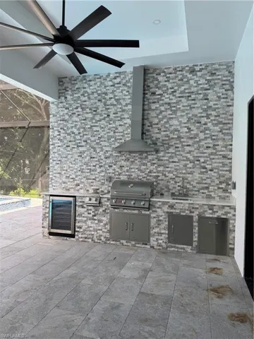 outdoor grilling/kitchen area