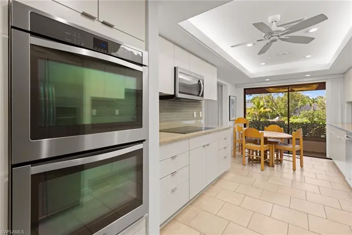 Kitchen with double wall oven
