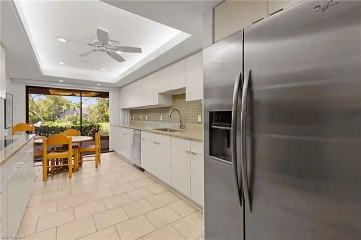Kitchen with breakfast nook and lake view