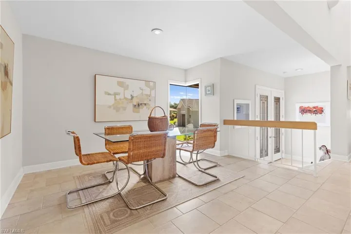 Tiled formal dining space