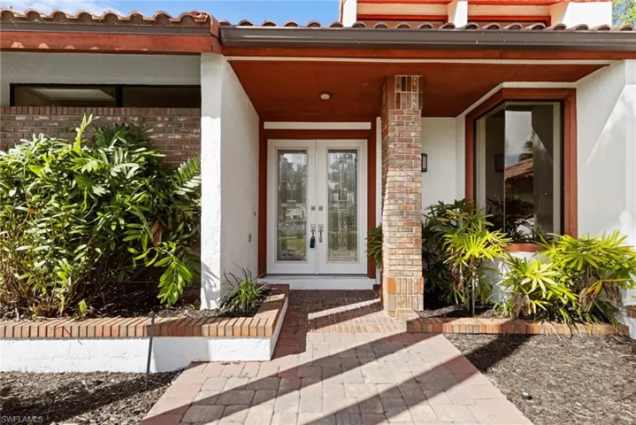 View of exterior entry with french doors