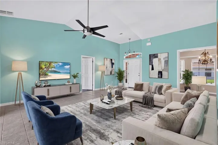 Virtually Staged Livingroom