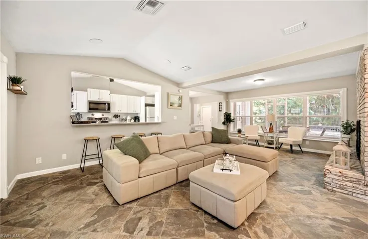 Living area with baseboards