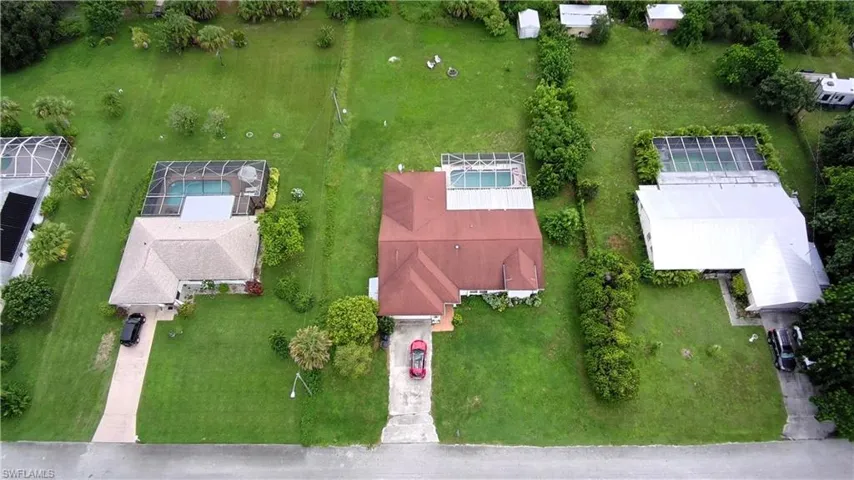 Birds eye view of property