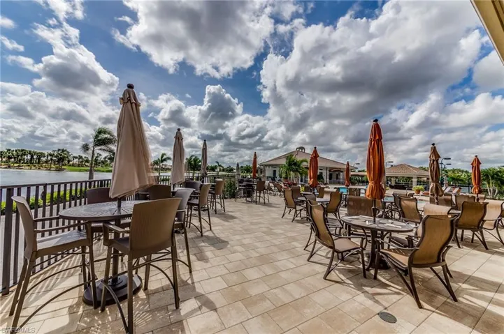 View of patio featuring outdoor dining area