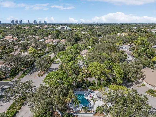 Aerial of Pool and Neighborhood